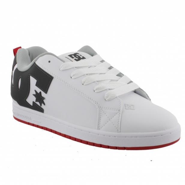 DC SHOES COURT GRAFFIK WYR WHITE GREY RED